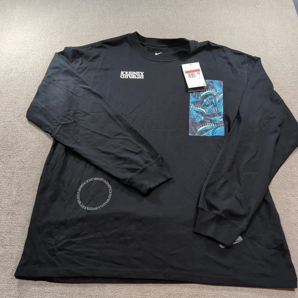 Nike x Kyrie Irving‎ Journey Reward Long Sleeve T Shirt NWT L Black Loose Fit